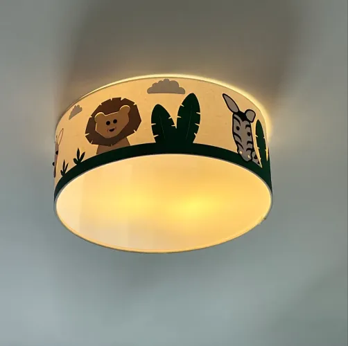 Luminária infantil Safari estilo plafon 40cm X 15cm
