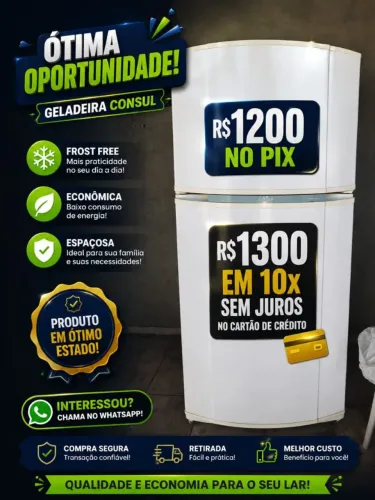 Geladeira Consul Frost Free c/ 3 meses de garantia total !!!