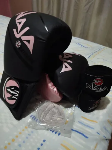 Luva Muay Thai Boxe Naja Extreme Bucal + Bandagem E Bolsa