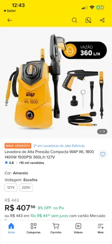 Lavadora de alta pressão WL1800 wap