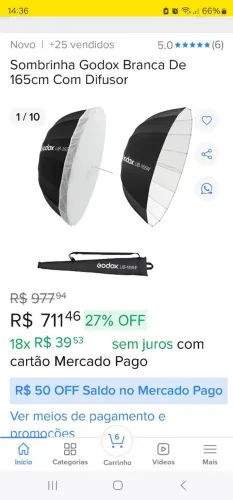 Vendo sombrinha difusora 165 branca