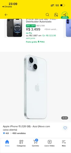 Vendo IPhone 15 128gb AZUL