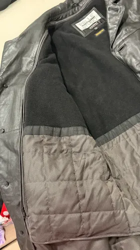 Jaqueta de couro masculina importada