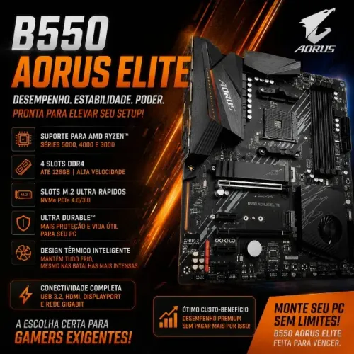 PLACA MÃE B550 AORUS ELITE
