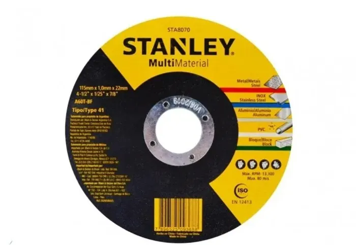 Disco Corte Stanley 4.1/2 Multimaterial