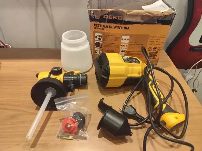 Pistola Pintura Pulverizar 550w/800ml/3bicos Deko-dksg55k1
