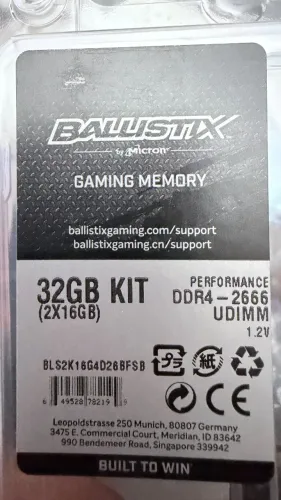 Memoria BALLISTIX 32GB (2x16GB) DDR4