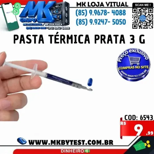 Pasta Térmica Silver Hy 510 Prata- Processadores - 3g