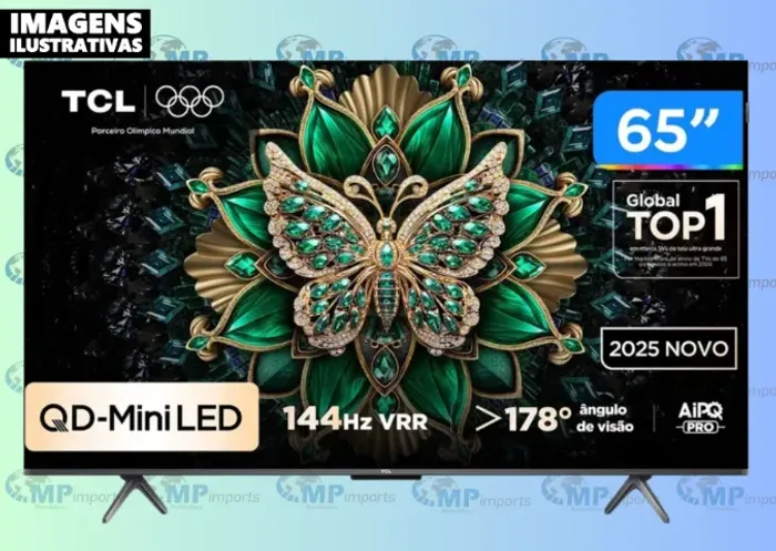 Loja MP Imports: Smart TV 4K TCL QD-Mini LED 65?, Dolby Vision IQ, Subwoofer, 144Hz VRR