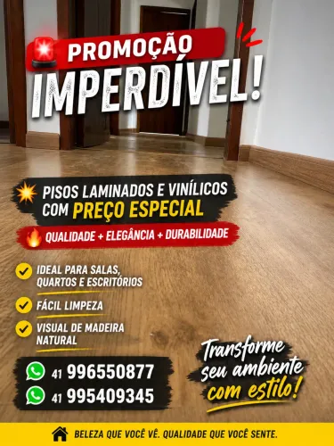 Pisos laminado e vinílico oportunidade imperdível 