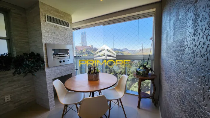 Apartamento Vila da Serra com vista para a mata e varanda gourmet