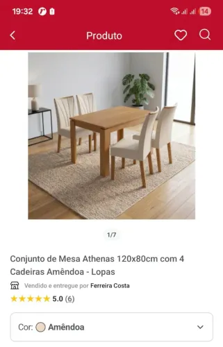 Mesa 4 Cadeiras