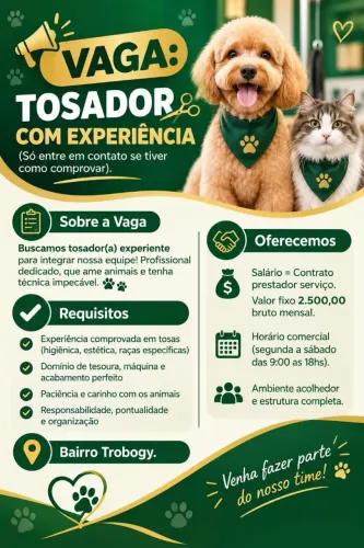VAGA TOSADOR COM EXPERIÊNCIA