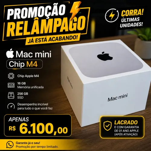 Mac Mini M4 16/256 lacrado (Parcela máquina)
