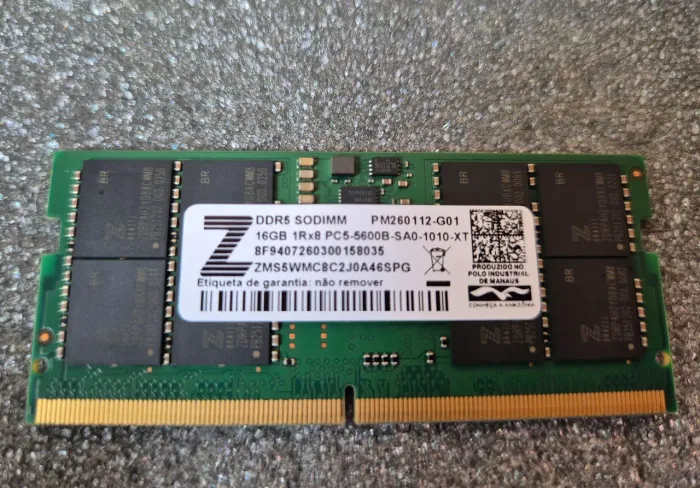 Memória DDR5 1X16GB 5600Mhz (seminova)