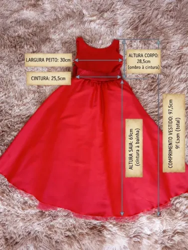 Vestido longo festa infantil