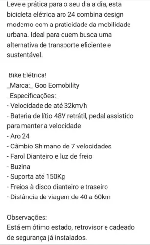 Bike elétrica 