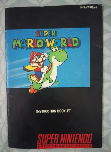Somente o MANUAL/Encarte do Super Mario Word do Super NINTENDO.(Original da Época)