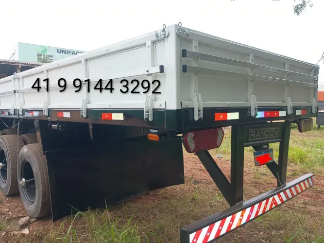 Carreta randon grade baixa porta container documentada 