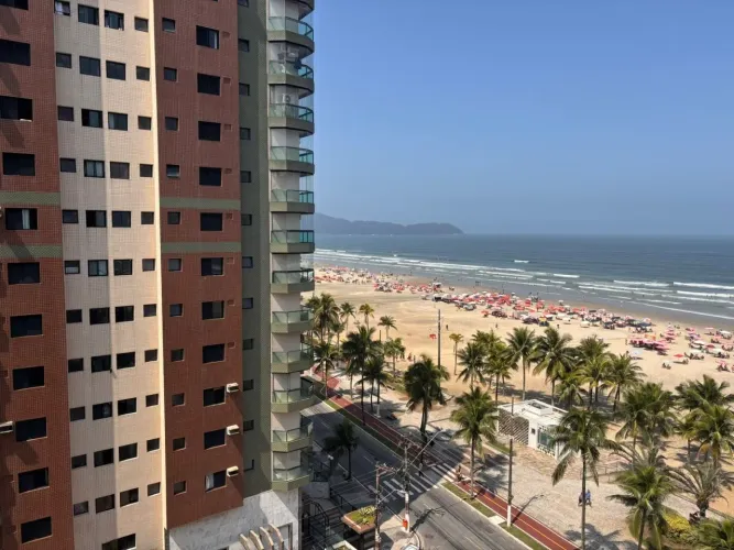 Apartamento com Vista Mar á Venda com 1 dormitório no Bairro Aviação - Praia Grande/ SP