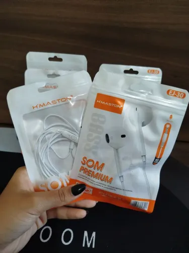 Fone de ouvido com fio H'Maston Premium (Com microfone)