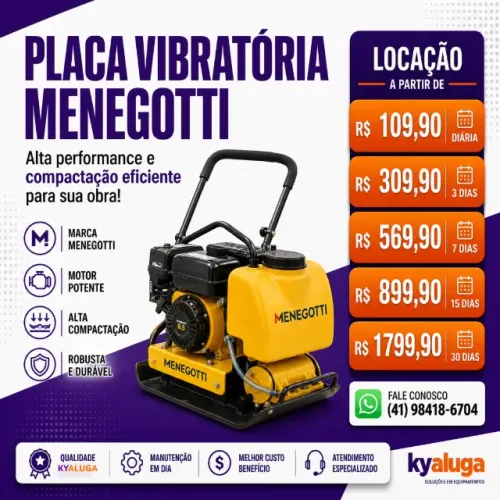 ALUGUEL - placa vibratoria a gasolina