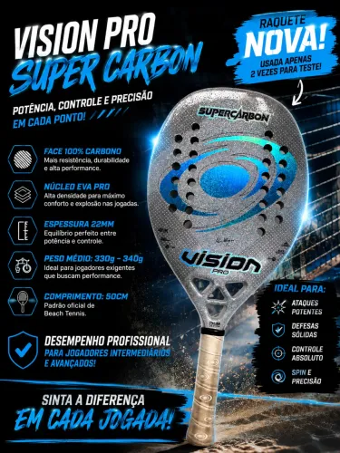 Raquete Vision Pro Super Carbom