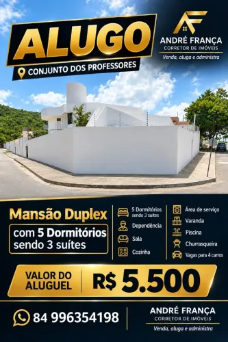 Alugo mansão próximo a UFRN