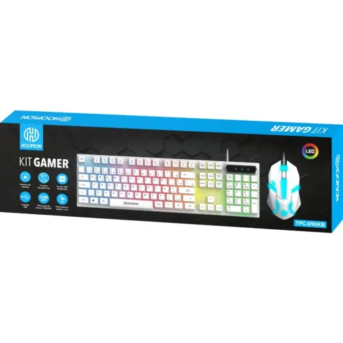 KIT GAMER HOOPSON TECLADO E MOUSE BRANCO - TPC-096KB