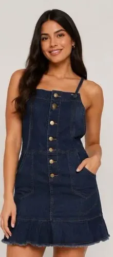 Jardineira jeans