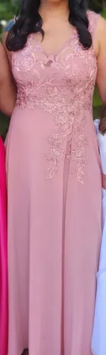 Vestido de festa madrinha rosa
