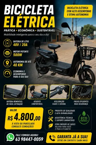 Bicicleta elétrica, negócio e passo cartão de crédito 