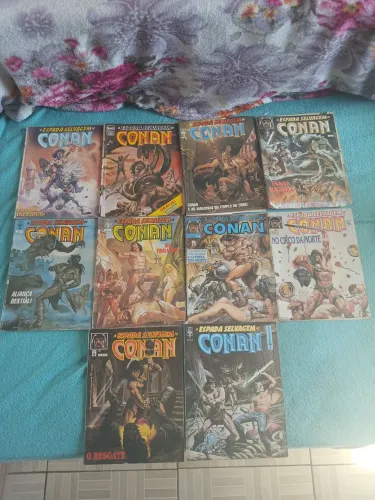 A Espada Selvagem de Conan - Lote de 10 revistas da Editora Abril