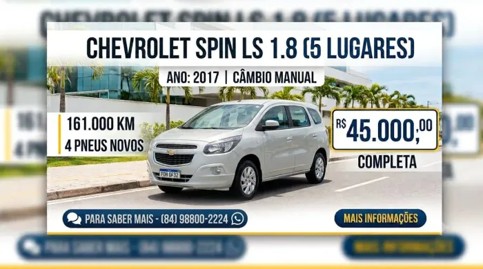 Chevrolet Spin LS 1.8 8V Econo.flex 5P Mec. 2017