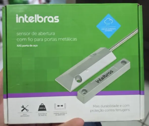 Sensor de Abertura com Fio XAS Porta de Aço Intelbras