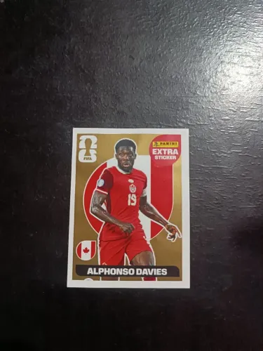 Figurinha extra sticker Legend Ouro Alphonso Davies Ouro