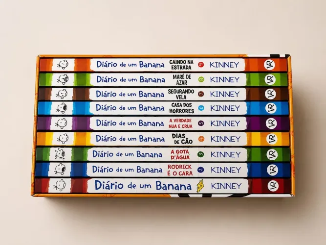 Coleção Diário de um Banana Volume 1 ao 9 + Caixa box