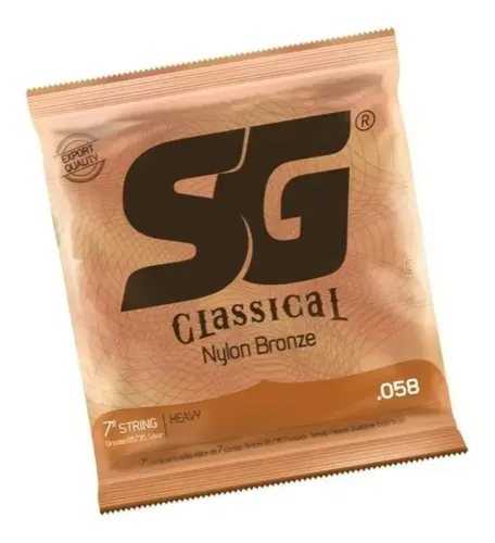 CORDA 7a 058 NYLON ENC/BRONZE 6535/PRATA TENSAO ALTA P/VIOLAO SG