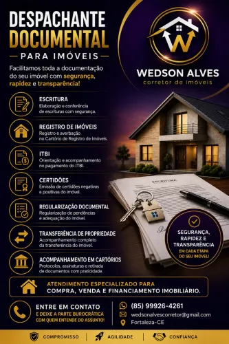 Despachante imobiliário, itbi, escritura e registro 
