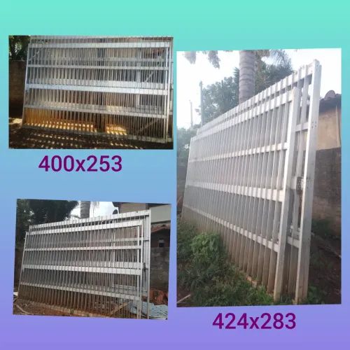 Portões de alumínio 2 de 424x283 e 1 de 400x253 