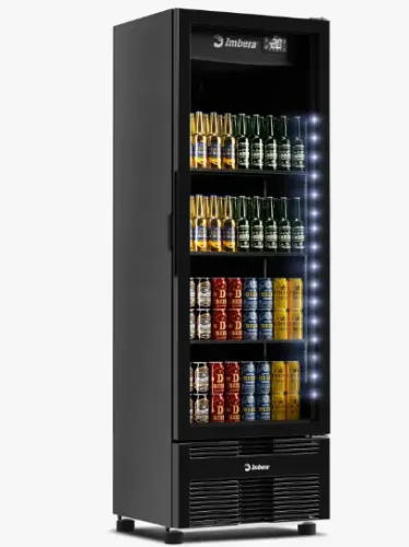 CERVEJEIRA PORTA DE VIDRO CCV315 485 LITROS FULL BLKACK IMBERA