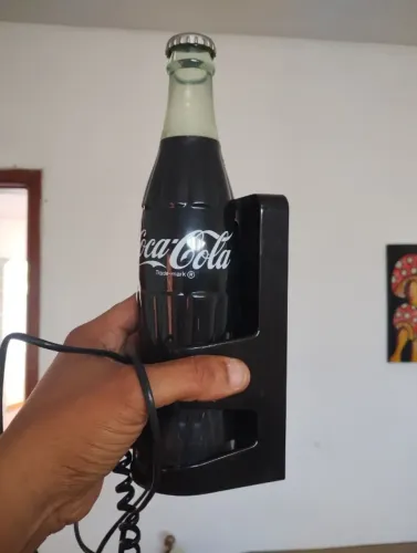 TELEFONE COM FIO VINTAGE COCA-COLA GARRAFA MODEL 5000 - FUNCIONANDO PERFEITAMENTE