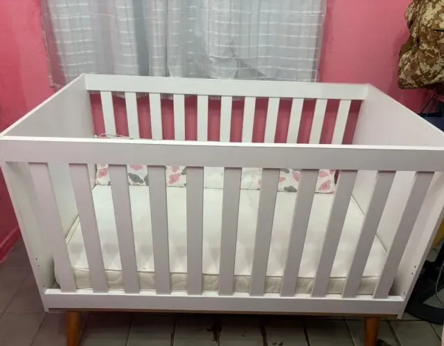 kit infantil berço com colchão + velotrol