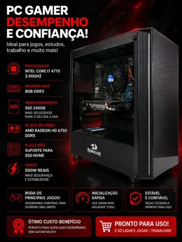 PC GAMER I7 3.90GHZ 8GB RAM PLACA DE VIDEO