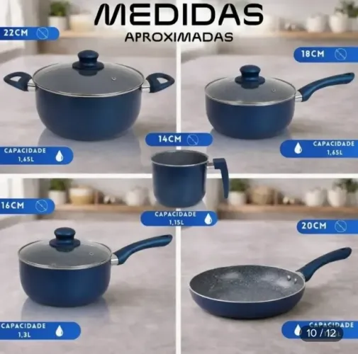 Jogo de panelas de indução 