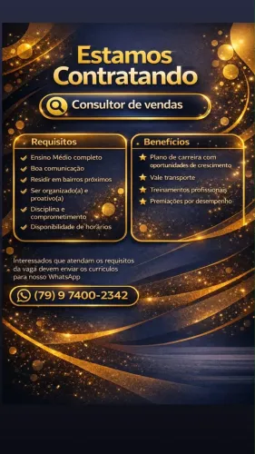Vagas para consultor de vendas 