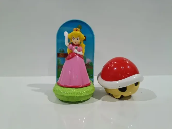 Kit Boneco Princesa Peach e Turtle - Mc Donald´s 2017