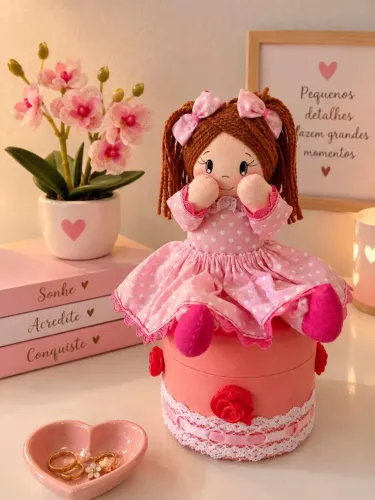 Pote organizador Boneca de Pano