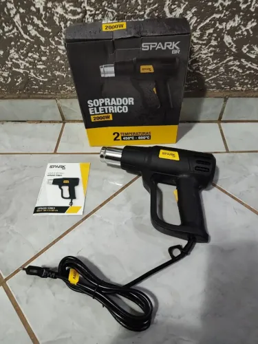 Soprador Térmico Profissional 2000w Para Envelopamento 2 Estágios 600° Graus Ar Quente Pre