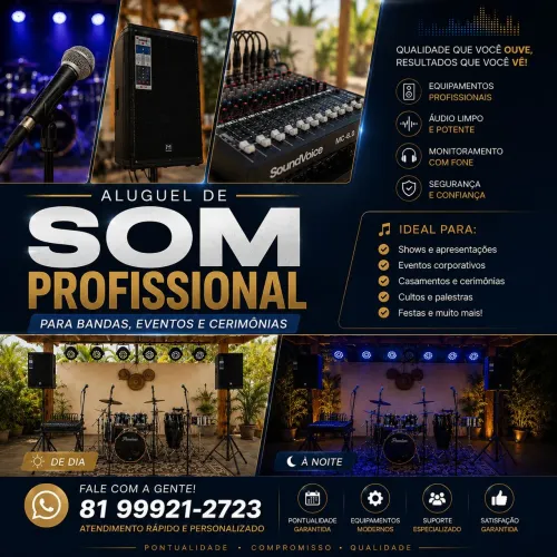 Aluguel de Som Profissional para Bandas, Igrejas e Eventos